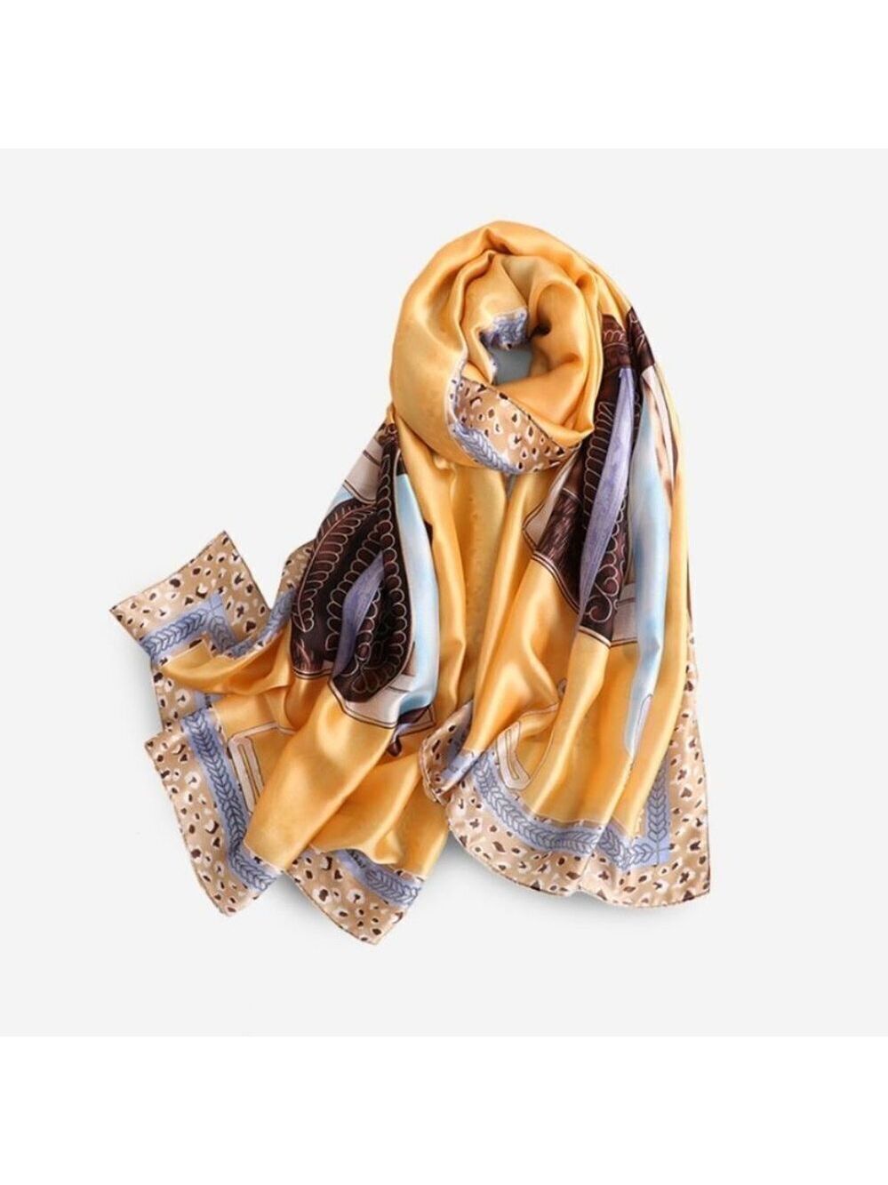 NWT Silky Scarf shawl classic rope & saddle